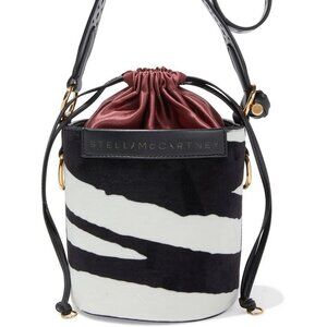 NEW STELLA MCCARTNEY Velvet Bucket Bag | Zebra Print Street Style Icon